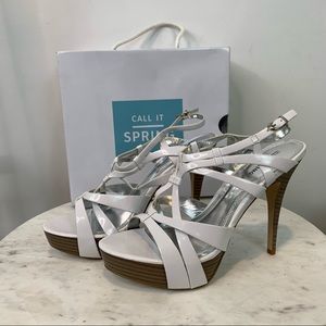 Call it Spring Sandal Heels, Size 9
